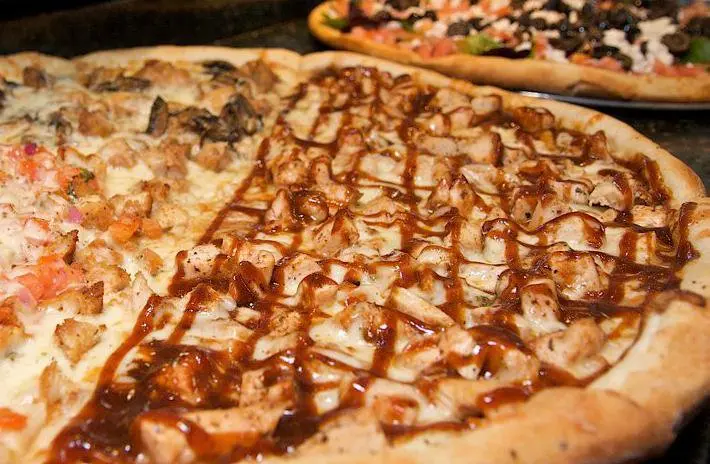 specialty slices - BBQ chicken slice, chicken marsala slice