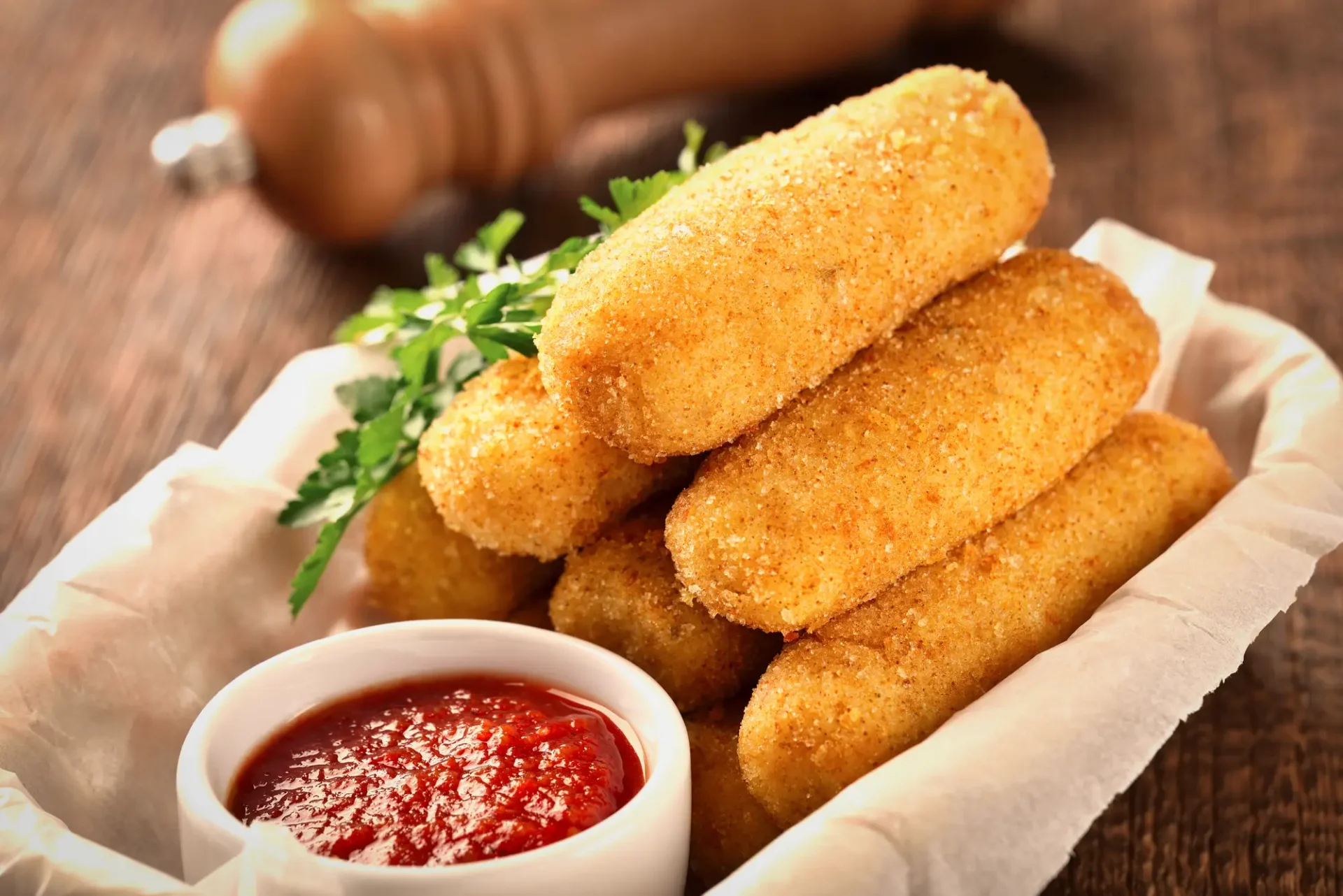 mozzarella sticks with marinara sauce